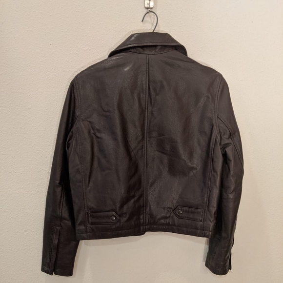 Timberland Chocolate Brown Leather Jacket NWT - Picture 3 of 10